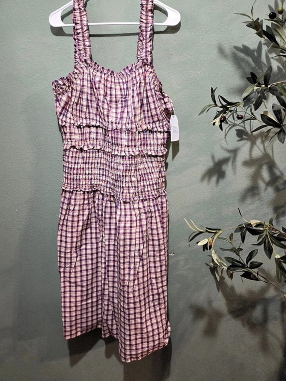 Time and Tru Plaid Dress in Blue & Red Like New Size XXL